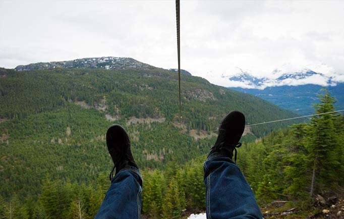 View from a zipline